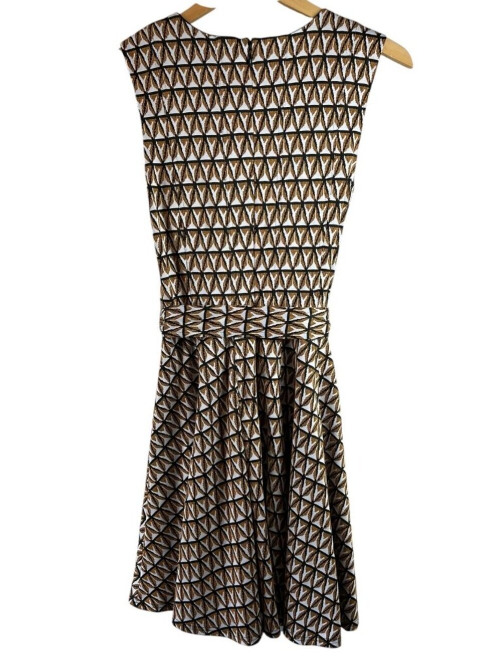 Hutch for Anthropologie Amina Geometric Knit Fit & Flare Dress Belted Size M - Picture 6 of 9